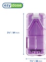 Ezy Dose Pill Cutter ו-Splitter עם Dispenser, Cuts Pills, ויטמינים, Tablet, Stainless Steel Blade, Travel Sized, Colors May Vary (Pack of 2)