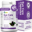 קפסולות טיפול עיניים, Pack of 60 Lutein 20 מ"ג ומאקי ברי 60 מ"ג לשרת, תוספי בריאות עיניים למבוגרים