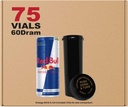 W גלריה 75 שחור 60 Dram Reversible Cap - Airtight Smell Proof Vials - פלסטיק כיתה מרשם בקבוק עבור גלולות Herbs פרחים תוספים, Bulk Pack, Not Glass Jarss