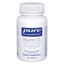 Pure Encapsulations ויטמין D3 25 mcg (1,000 IU) - תוספת לתמיכה העצם, משותף, חזה, לב, קולון ו Immune בריאות - עם Premium ויטמין D - 120 קפסולות