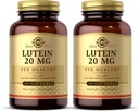 Solgar Lutein 20 מ"ג, 60 Softgels (Pack of 2) - תמיכה בריאות העין - עוזר מסנן החוצה אור כחול - מכיל פלורהGLO Lutein - non-GMO, Gluten Free, חלב חינם - 120 המשרתים Total לשרתs