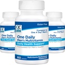 Quality Mens One Daily Multivitamin עם ויטמינים A C D E (1, 2, & 6) ו תוספי מינרלים ב 60 ספירת בקבוקים (3 Pack)