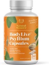 Body Live Psyllium Husk סיבים קפסולת non-GMO 725 מ"ג, 240 קפסולות (1450 מ"ג / שימור, 120 משרתות) תוספת של ניקוי קולון, סדירות, בריאות, Prebiotic, Laxative, Heart Health Health