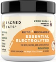 Keto Electrolyte אבקת & hydrotion תוסף | 1000mg Potassium & Sodium, 150 מ"ג Magnesium | No Sugar & Stevia, Sweetened with Monk Only | מנגו טבעי (30 משרתים)