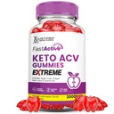Fast Active Keto ACV Gummies Extreme 2000MG Fastactive Keto Gummies Apple Cider Vinegar פורמולה עם אבקת מיץ Pomegranate B12 Non GMO 60 מסטיק