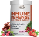 צריכת FARMS Immune Defense Superfoods, Immune Support Supplement, ויטמין C עם Black Elderberry, Echinacea, Turmeric, תמיכה הידרציה, עם פרוביוטיקה ופרוביוטיקה, ברי פלפור, 40 משרתי שרת.