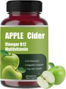 Apple Cider Gummy-Apple Cider Vinegar B12 Multivitamin, Natural Apple Cider Vinegar Gummies - Vinagre de Sidra de Manzana Gomitas - טבעוני וגלוטן חינם - 60 מסטיקים (1)