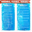מושלם Remedy 2Pack Gel Ice Packs for Injuries Reusable, Hot & Cold Pack That's Durable, Soft & גמיש, Fast & Recovery (כחול, רג 2PK)
