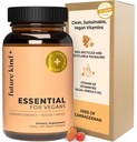 Future Kind Vegan Multivitamins - Glass & Made for Vegans with אומגה 3 DHA, EPA, ויטמין B12 & D3 לאנרגיה, Focus, & Mood (60 Softgels)