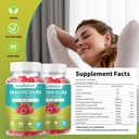 1 Pack Magnesium Glycinate חניכיים למבוגרים וילדים, Best Magnesium תוסף חניכיים עבור שינה, מתח ושרירים הקלה בריאות, 60 ספירות Calm Gummies