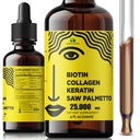 נוזל biotin Collagen Keratin 4fl oz תוספי מזון עבור נשים - כולל פורמולה שיער העור ציפורניים תוספת עם 10000mcg Collagen 5000 mcg Biotin 5000 mcg Keratin 5000 mcg Saw Palmetto