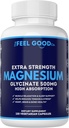 Magnesium Glycinate 500 מ"ג טהור שינה, 120 קפסולות, High Absorption - non-GMO, Gluten Free, טבעוני, אורגני - תוספת לשינה, בריאות הלב, עצמות, שרירים - Massive 4 חודשים אספקת 4 חודשים אספקה.