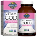 הגן של קוד ויטמין החיים Multivitamin לנשים 50 & Over, 240 קפסולות, לנשים 50 פלוס עם ויטמין B, ויטמין A, C, D3, E & K, CoQ10, Probiotics & Enzymes