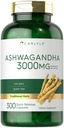 Carlyle Ashwagandha תוסף לנשים וגברים | 3,000 מ"ג | 300 קפסולות | Herb Root Extract with Black Pepper