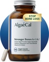 ALGAECAL- Plant Based Calcium תוסף עם ויטמין D3 (1000 IU) עבור כוח העצם, מכיל 13 מינרלים התומכים בבריאות העצם, Calcium אורגני (750 מ"ג) עבור נשים וגברים, 90 Veggie Caps, המיוצר בארה"ב.