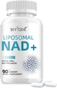 תוספת NAD עם Liposomal Resveratrol - 900 מ"ג NAD Booster עם Quercetin Phytosome עבור אנרגיה, פוקוס והזדקנות בריאה - תמיכה סלולרית למבוגרים 30+ - 80 קפסולות, 40 ימים אספקה