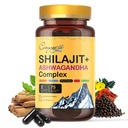 ההימלאיה Shilajit- Complex with Ashwagandha, Mace, Gokshura, Cinnamon & Piperine Trace מינרלים, Shilajit עבור גברים, Shilajit לנשים, Dose רגיל - 150 קפסולות