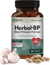 Herbal-BP Natural Blood Pressure תוסף - תמיכה ב- Circulatory Health | כולל Grape Seed Extract, Garlic, Holhorn, Olive & Ashwagandha לתמיכה לטווח ארוך (3-Pack)