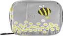 קריקטורה דייזי Bee Pill Box 7 Day Pill Case Travel Pill Productionser Bag with Zipper Portable Weekly Case Index Size עבור תוסף ויטמין Holder