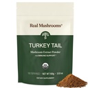 Real Mushrooms טורקיה Tail Mushroom אבקת - אורגני טורקיה Tail לחלץ - עבור בריאות, Gutהרמוניה, אנרגיה תמיכה - טבעוני, Non-GMO, No Fillers - 100 משרתים תוסף Mushroom פונקציונלי
