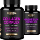 Magnesium Citrate & Oxide 500 מ"ג תוסף ו- Multi Collagen Peptides אבקת קפסולות - High Absorption מקסימום כוח - hydrolyzed Collagen Peptides