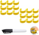 קליפים ל- Pill Bottles, Medicine Bottle Labels for Easy Medicine Identification - Pack with Marker, Labels (18pcs)