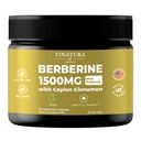 VINATURA Berberine 1500 מ"ג - תוספת ברברין עם Ceylon Cinnamon, Max Potency Berberine HCL - 90 קפסולות