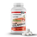 LANDAU Chewable Melatonin לילדים - 1 מ"ג נמוך דוס מלטונין שינה עזרה לילדים - כשר ומיוצר בארצות הברית - Easy-to-Take Natural Cherry Flavor Melaor Melatonin Sleep Aid forפעוטות, ילדים ומבוגרים (100)