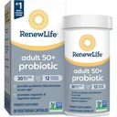 Renew Life Probiotic 50 Plus Probiotic כמוסות פרוביוטיקה, תוספת יומית תומכת בריאות שתן, עיכול ו Immune, L. Rhamnosus GG, חלב, סויה וגלוטן חינם, 30 מיליארד CFU, 30 Countive ו- Immune Health, L. Rhamnosus GG, חלב, חלב, סויה וגלוטן ללא גלוטן, 30 מיליארד CFU, 30 Count Count Count90