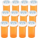 גלולות תרופות פלסטיות עם ילדים עמידים ל Caps - Push Down and Turn - Prescription Vial, Medicine Container, Pill Cases Dispenser מארגנת (12pcs, 30 Dram)
