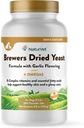 התוסף של NaturVet Brewer עם Garlic Flavoring - כולל ויטמין B-Complex, אומגה 3, 6, ו 9 Fatty Acids - עוזר לתמוך Glossy Stick, עור בריא לכלבים, חתולים 500 Ct.