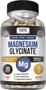 Kaya Naturals Magnesium Glycinate 183 מ"ג ל Caps, צ'רד עבור Absorption מקסימלית, non-GMO, no Gluten Milk & Soy, תומך שריר ובריאות הלב 30 הרוזן