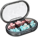 Portable Medicine Case קומפקטי גלולות מארגנת עם השוואתיות מרובות עבור עיצוב קל משקל נסיעות חותם הגנה Stylish מים ריפפל מופיע עבור כל יום שימוש ותכשיטים אחסון