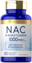 Karlyle NAC תוסף N-Acetyl Cysteine 1000 מ"ג | 80 קפסולות | עם Selenium & Molybdenum | Vegetarian, non-GMO & Gluten Free