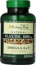 גאוותו של פוריטאן Premium Natural Flax שמן 1000 מ"ג אומגה 3, 6 & 9 קר Pressed, 120 Softgels