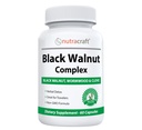 Nutracraft Black Walnut Detox Cleanse תוסף | Black Walnut, Wormwood, Clove, PAU D'Arco, Pumpkin Seed, Garlic, Zinc | Intestinal Guard for Humans | 60 קפסולות