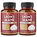 Zolotus 2 Packs 90 קפסולות Lions Mane Mushroom, 6 חודשים אספקה עם Cordeyceps, Reishi, Ashwagandha, Focus, Memory and Brain Support, Immune Support, Energy Pills