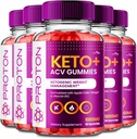 VIVE MD Proton Keto ACV Gummies Advanced Weight Management, חלבונים Keto ACVmies, Proton Keto Plus Gummies עם Apple Cider Vinegar תוסף 1000mg, Proton Keto+ACVmies ביקורות (5 Pack)