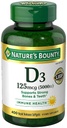 ויטמין D3 5000 iu של הטבע, שחרור מהיר 400 Softgels