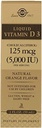 ויטמין נוזלי Solgar נוזלי D3 125 mcg (5,000 IU) - 2 fl oz - טעים, כתום טבעי פלאפור - עוזר לשמור על עצמות בריאות ושיניים - תמיכה במערכת החיסון - Gluten Free, חלב, כשר - 59 משרתים