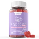 תוספי Saffron תוספת חניכיים 100 מ"ג - 100% טהור Saffron לחלץ עם Magnesium Glycinate, L-theanine, Turmeric, Ashwagandha, Honey & B Complex for Mood & Power, Antioxidant, Vitality - 60 Count