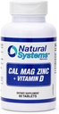 Calcium Magnesium Zinc ויטמין D 60 טבליות על ידי מערכות טבעיות - Calcium Magnesium Zinc ו VIT D תוספי עבור מערכת החיסון חזקה - תוספת מגנזיום עבור מערכת החיסון
