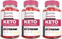 Justified Laboratories (3 Pack Boostline Keto ACV Gummies Extreme 2000MG Boost Line Keto Gummies Apple Cider Vinegar פורמולה עם אבקת מיץ Pomegranate B12 טבעוני non GMO 180mys