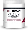 קירקמן - Calcium עם אבקת D3 - 8 oz - מינרלים חיוניים - עוזר לשמור על עצמות חזקות - Unflavored