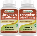 Best Naturals Chromium Picolinate 1000 mcg 120 טבליות (Pack of 2)