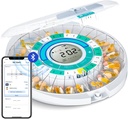 Zoksi שדרג את Bluetooth אוטומטית גלולת שומן Dispenser Machine עבור Elderly עם אזעקה, Smart Drug Box 28 יום לשימוש ביתי, Eletronic Medicine לארגן חודשי, Timedתזכורת