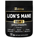Zolotus Lions Mane Mushroom Complex כמוסות עם Cordeyceps, Elderberry, גינקו בילובה, Bacopa - 90 קפסולות