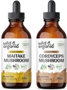Wild & Organic Maitake Mushroom Tincture 4 fl oz & Cordyceps Mushroom Tincture 4