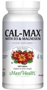 Maxi Health Calcium 1000 מ"ג עם ויטמין D3 (400 IU) ומגנזיום (750 מ"ג) - Cal Max Dietary תוסף עבור העצם, שיניים ותמיכה משותפת - עבור גברים ונשים - 180 טבליות
