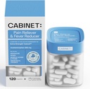 הקבינט: 500 מ"ג Acetaminophen for Headache Relief, Toothaches, Soreגרון, ו- Fever, כולל 1 Refillable Medicine Jar, 120 טבליות (Starter Kit)